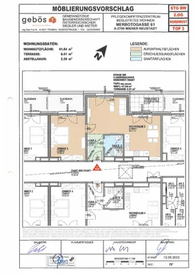 2-Zimmer-Wohnung mieten in Wiener Neustadt – 61,84 m², € 1.310 – Bild 13 von 14