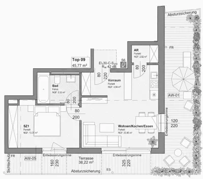 2-Zimmer-Wohnung kaufen in Salzburg Stadt – 46 m², € 570.000 – Bild 4 von 4