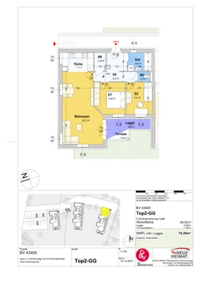 3-Zimmer-Wohnung mieten in Kirchdorf an der Krems – 76,29 m², € 822 – Bild 3 von 3