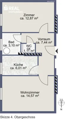 2-Zimmer-Wohnung kaufen in Salzburg Stadt – 45,1 m², € 198.000 – Bild 5 von 5