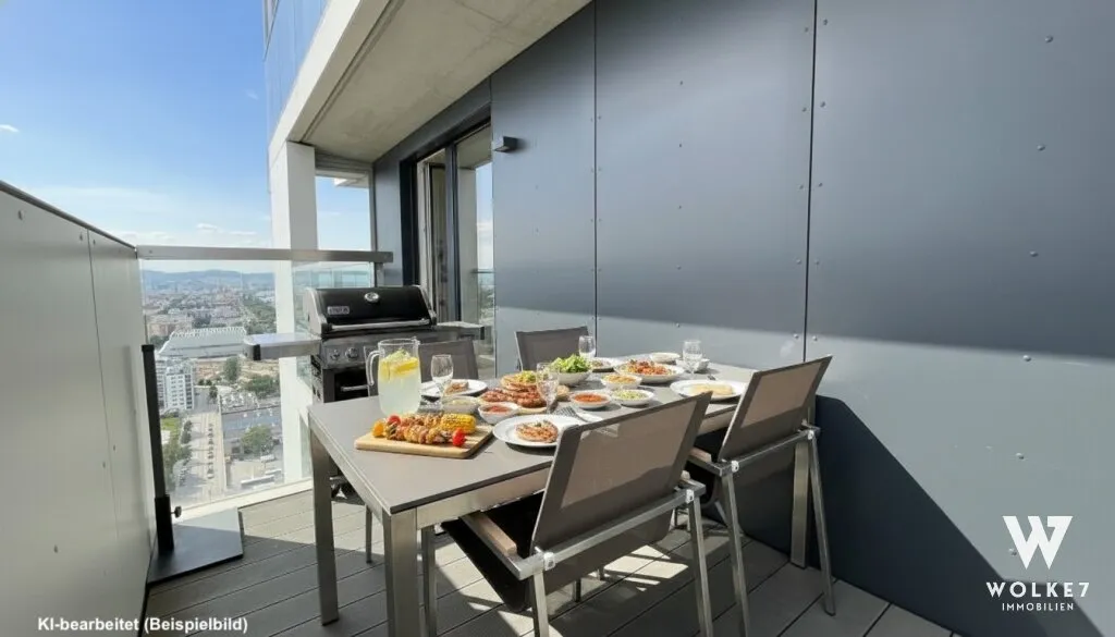 Exklusive Luxuswohnung im Marina Tower mit ca. 96 m² NF I Südwest-Ausrichtung I Loggia & spektakulärem Blick über Wien I U2 Station - Ansicht 2