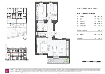 3-Zimmer-Wohnung mieten in Wien – 84,77 m², € 1.872 – Bild 9 von 9