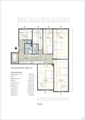 6-Zimmer-Wohnung mieten in Wien – 150 m², € 450 – Bild 5 von 90