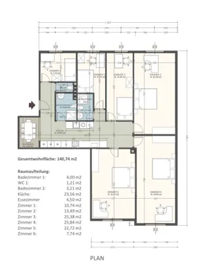 6-Zimmer-Wohnung mieten in Wien – 150 m², € 450 – Bild 43 von 90