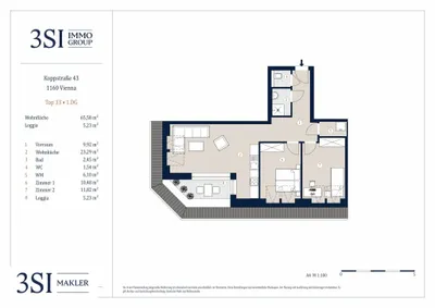 3-Zimmer-Wohnung kaufen in Wien – 65,58 m², € 436.000 – Bild 22 von 22