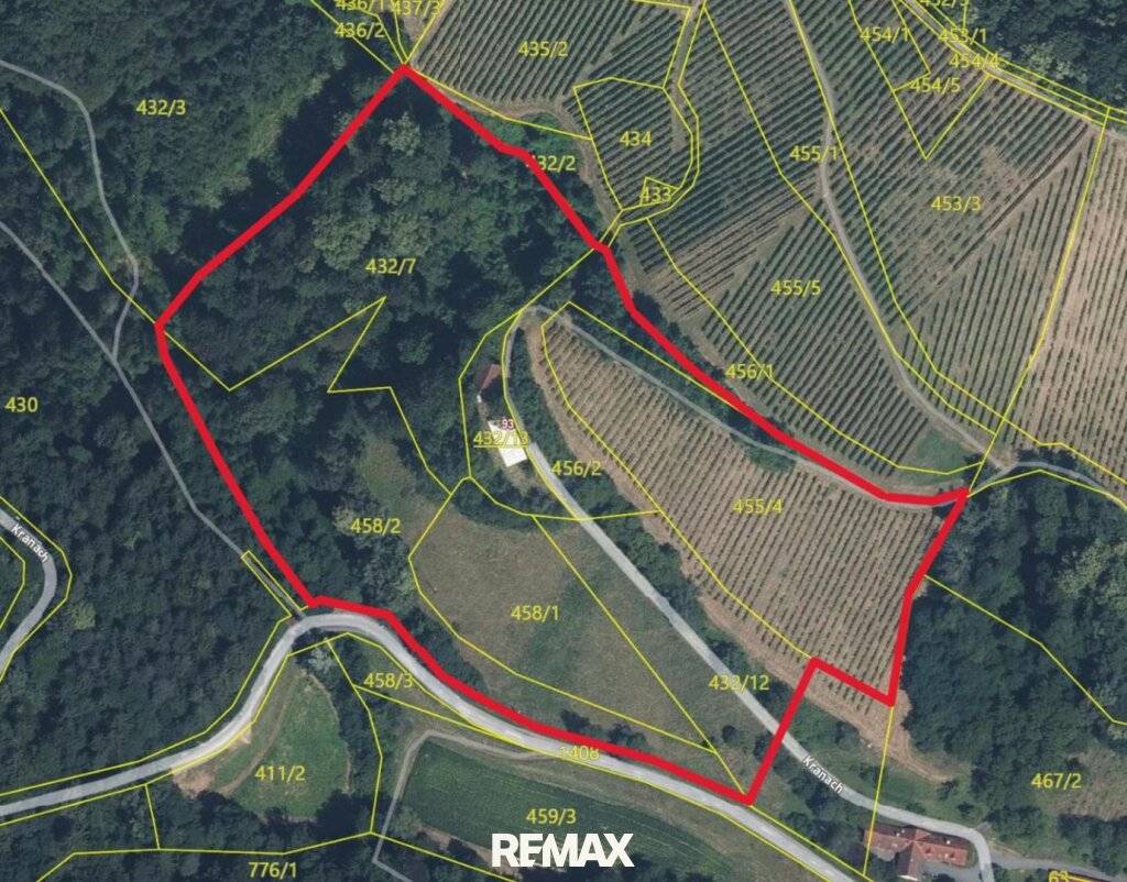 Scheibengrundstück mit Altbestand in Kranach, Gemeinde Gamlitz, Gamlitz