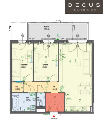3-Zimmer-Wohnung mieten in Wien – 71 m², € 1.650 – Bild 11 von 12