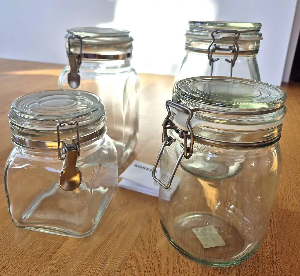 Vorratsglas IKEA, Vorratsdose IKEA, KORKEN Vorratsglas, 4 Stk., € 4,- (9500 Villach)