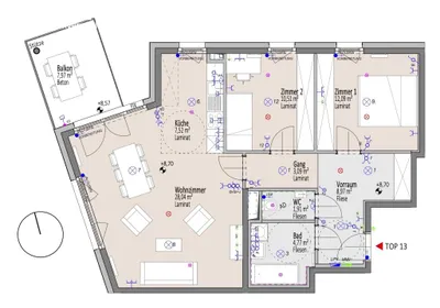 3-Zimmer-Wohnung kaufen in Wiener Neustadt – 76,9 m², € 258.741 – Bild 15 von 16