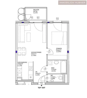 2-Zimmer-Wohnung mieten in Wien – 53,02 m², € 999 – Bild 10 von 12