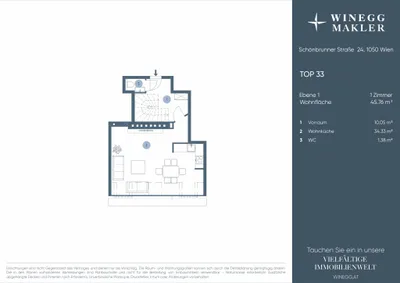 2-Zimmer-Wohnung kaufen in Wien – 70,14 m², € 559.000 – Bild 17 von 18