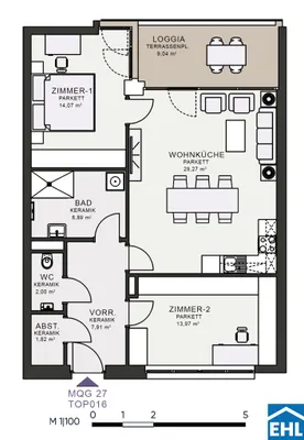 3-Zimmer-Wohnung mieten in Graz – 75,99 m², € 1.136 – Bild 7 von 7