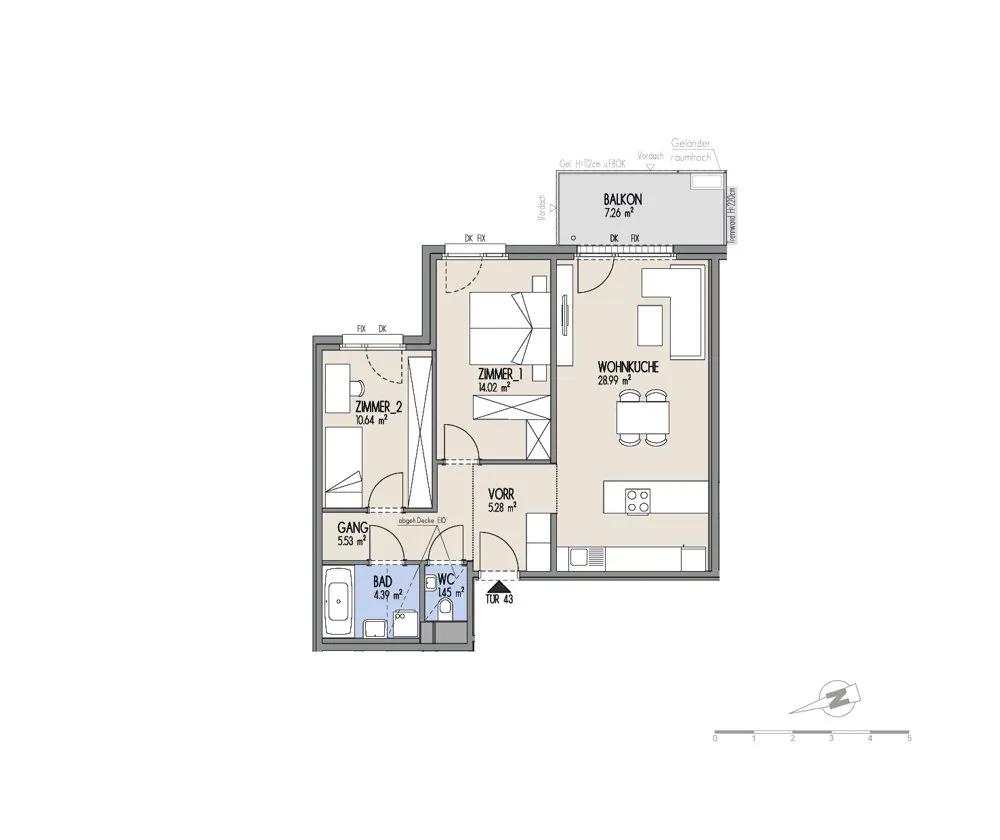 Apartment in Wien, Oberes Hausfeld, Aspern - Ansicht 2