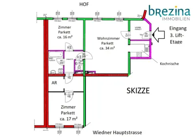3-Zimmer-Wohnung mieten in Wien – 94,21 m², € 1.483 – Bild 15 von 16