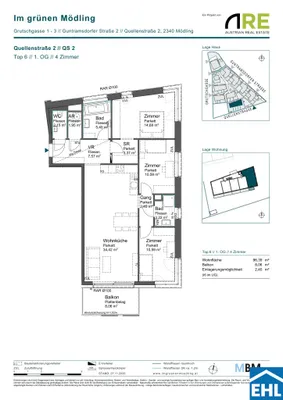 4-Zimmer-Wohnung kaufen in Mödling – 96,39 m², € 625.000 – Bild 9 von 9