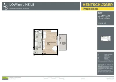 1-Zimmer-Wohnung kaufen in Linz – 33,32 m², € 239.000 – Bild 6 von 6
