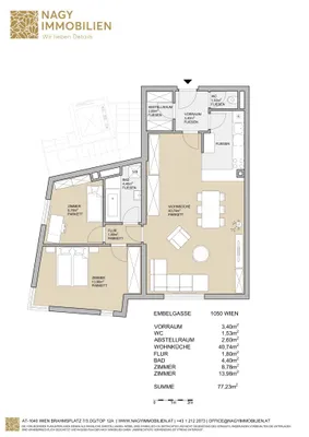 3-Zimmer-Wohnung mieten in Wien – 77,23 m², € 1.290 – Bild 22 von 22