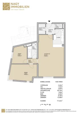 3-Zimmer-Wohnung mieten in Wien – 77,23 m², € 1.290 – Bild 21 von 22