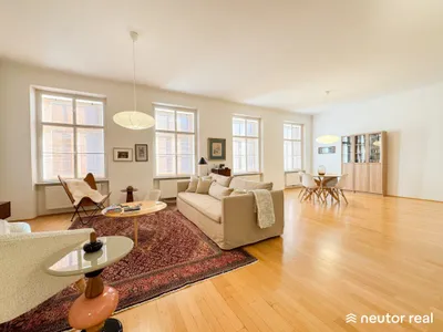 EXKLUSIVES ALTBAUJUWEL NÄHE KARLSPLATZ & NASCHMARKT - STILVOLLE 3-ZIMMER-WOHNUNG MIT LOFTCHARAKTER IN BESTLAGE DES 4. BEZIRKS