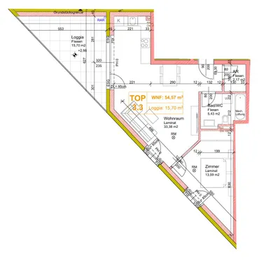 2-Zimmer-Wohnung mieten in Mistelbach – 54,57 m², € 1.053 – Bild 9 von 9