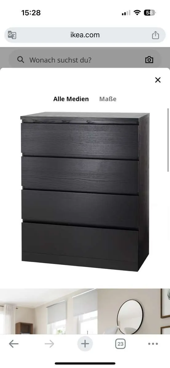 IKEA MALM Kommode mit 4 Schubladen, schwarzbraun, 80x100 cm, € 80,- (1040 Wien)