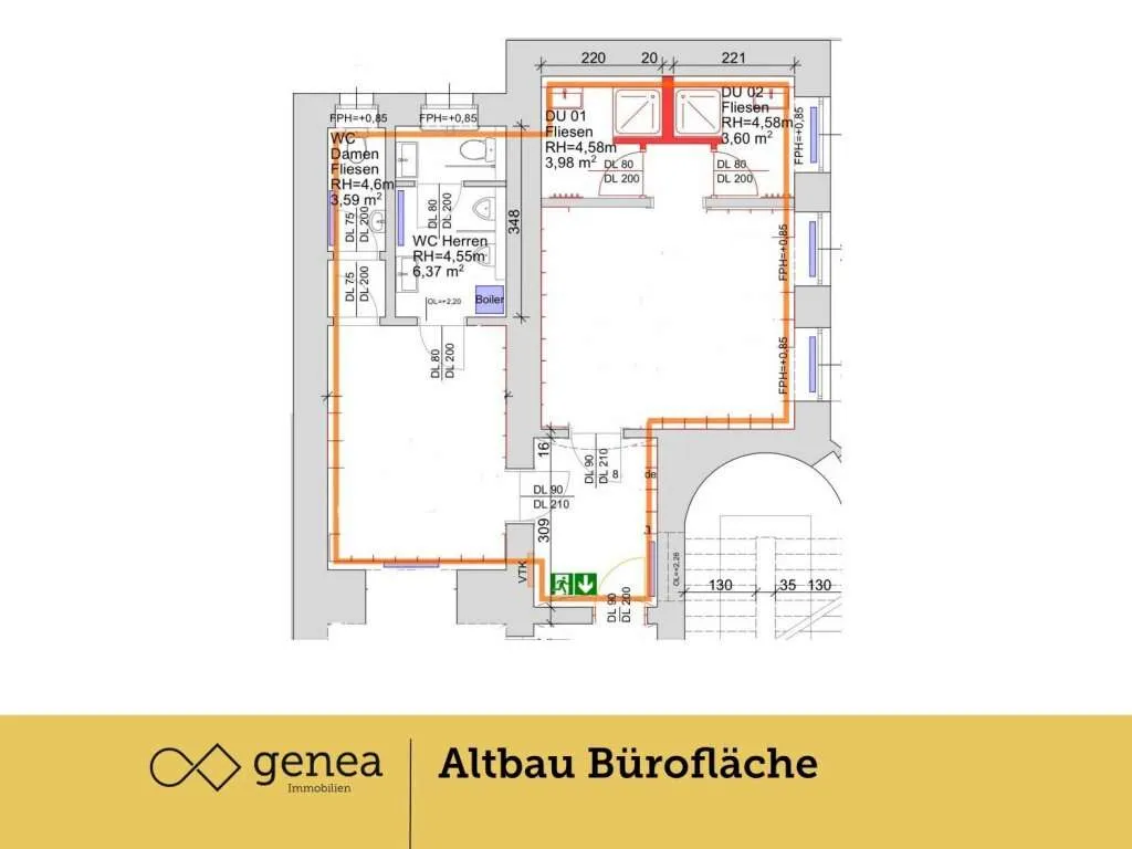Bürofläche mit 60,53 m² im Hochparterre - barrierefrei erreichbar und flexibel gestaltbar - Widok 2