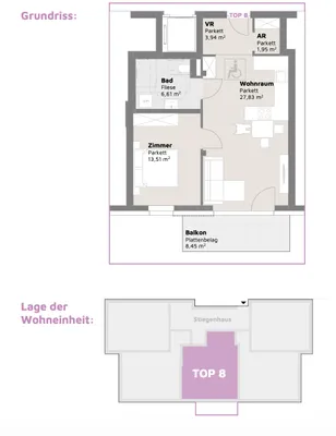 2-Zimmer-Wohnung kaufen in Mödling – 43 m², € 244.000 – Bild 26 von 41