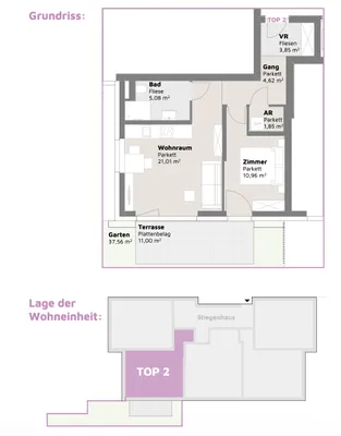 2-Zimmer-Wohnung kaufen in Mödling – 43 m², € 244.000 – Bild 14 von 41
