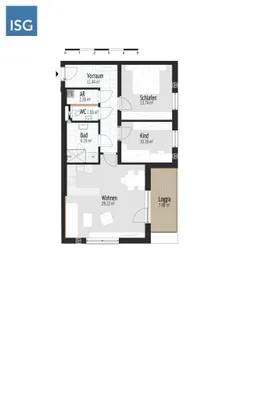 3-Zimmer-Wohnung mieten in Schärding – 74,9 m², € 857 – Bild 2 von 7