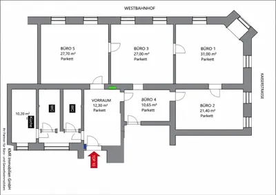 4-Zimmer-Gewerbeimmobilie mieten in Wien – 150 m², € 2.469 – Bild 15 von 15
