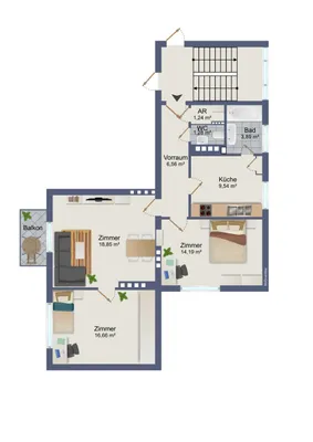 3-Zimmer-Wohnung mieten in Weiz – 72 m², € 743 – Bild 16 von 16