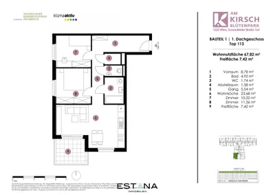 3-Zimmer-Wohnung mieten in Wien – 67,82 m², € 1.349 – Bild 12 von 12