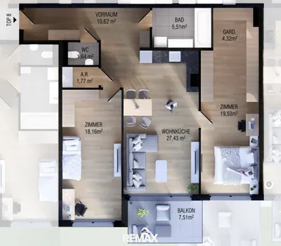 3-Zimmer-Wohnung kaufen in Wien – 88,72 m², € 489.000 – Bild 7 von 7