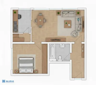 2-Zimmer-Wohnung kaufen in Salzburg-Umgebung – 50,3 m², € 245.000 – Bild 2 von 2