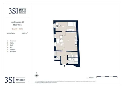 2-Zimmer-Wohnung kaufen in Wien – 48,31 m², € 199.000 – Bild 9 von 9