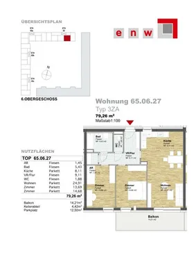 3-Zimmer-Wohnung mieten in Graz – 79,26 m², € 1.100 – Bild 4 von 5