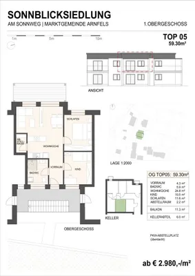 3-Zimmer-Wohnung kaufen in Leibnitz – 59,4 m², € 193.050 – Bild 22 von 28