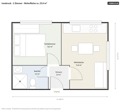 2-Zimmer-Wohnung kaufen in Innsbruck – 25 m², € 140.000 – Bild 4 von 4