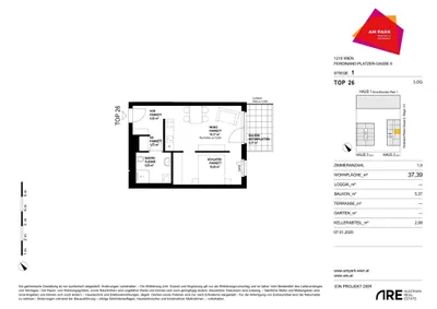 1-Zimmer-Wohnung mieten in Wien – 37,39 m², € 699 – Bild 12 von 12