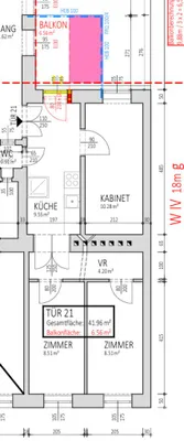 3-Zimmer-Wohnung kaufen in Wien – 42 m², € 199.000 – Bild 2 von 5