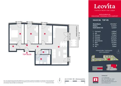 4-Zimmer-Wohnung kaufen in Bruck an der Leitha – 112,97 m², € 568.300 – Bild 3 von 12