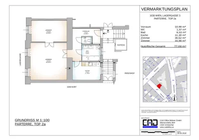 Charmante 2-Zimmer-Altbauwohnung in 1030 Wien - Lagergasse