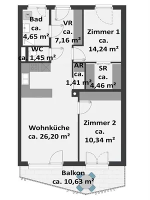 3-Zimmer-Wohnung mieten in Sankt Pölten Land – 70 m², € 1.090 – Bild 8 von 8