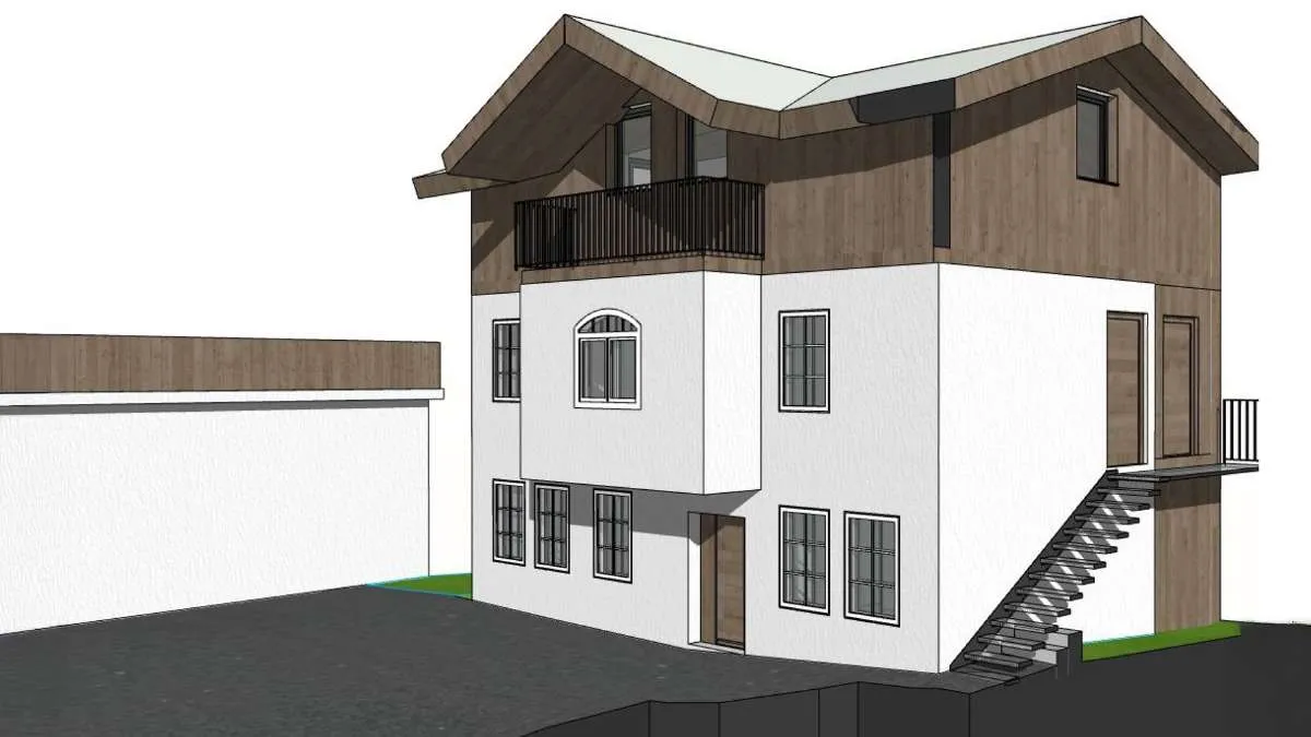 Knappenhaus in zentraler Ruhelage mit Bebauungsstudie – pohled 3