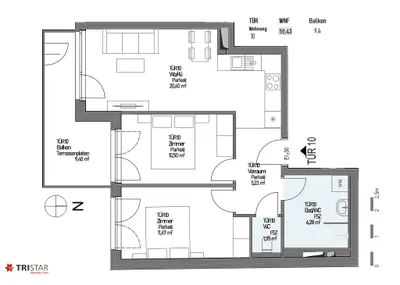 3-Zimmer-Wohnung kaufen in Wien – 55,43 m², € 319.000 – Bild 5 von 33