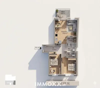 3-Zimmer-Wohnung kaufen in Graz – 74,12 m², € 375.814 – Bild 2 von 3