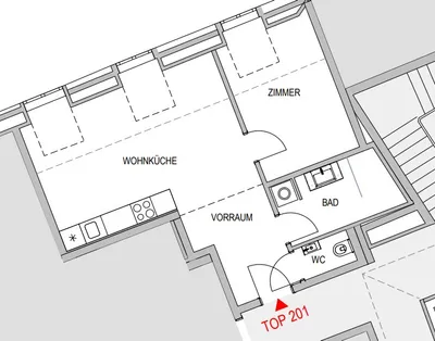 2-Zimmer-Wohnung mieten in Graz – 50,42 m², € 795 – Bild 6 von 7