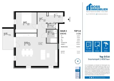 2-Zimmer-Wohnung mieten in Linz Land – 71,33 m², € 1.156 – Bild 15 von 15