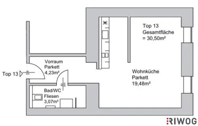 1-Zimmer-Wohnung kaufen in Wien – 29,75 m², € 139.000 – Bild 3 von 3