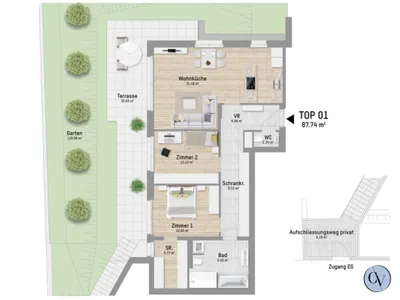 3-Zimmer-Wohnung kaufen in Wien – 87,77 m², € 649.900 – Bild 10 von 10